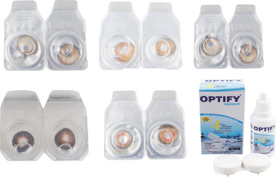 

Optify Combo Pack Monthly Color Contact Lens (Zero Power, Hazel-Honey-Gold-Brown-Honey, Pack of 5) Monthly Contact Lens(1, Hazel-Honey-Gold-Brown-Honey, Pack of 5)