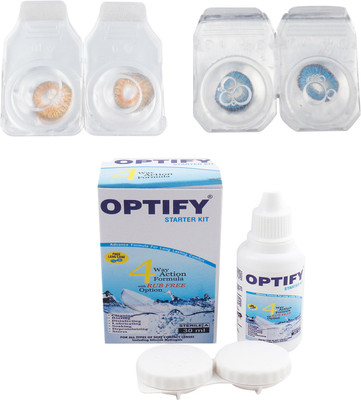 

Optify Combo Pack Monthly Color Contact Lens (Zero Power, Honey-Blue, Pack of 2) Monthly Contact Lens(1, Honey-Blue, Pack of 2)