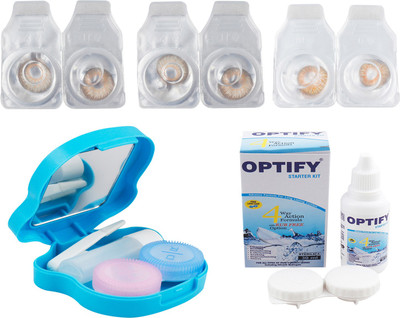 

Optify Combo Pack Monthly Color Contact Lens with Kit (Zero Power, Purehazel-Hazel-Honey, Pack of 3) Monthly Contact Lens(1, Purehazel-Hazel-Honey, Pack of 3)