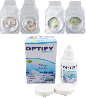 

Optify Combo Pack Monthly Color Contact Lens (Zero Power, Hazel-Green, Pack of 2) Monthly Contact Lens(1, Hazel-Green, Pack of 2)