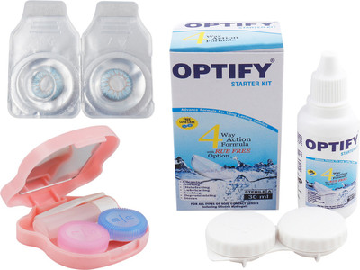 

Optify Monthly Color Contact Lens with Kit (Zero Power, Sky Blue, Pack of 1) Monthly Contact Lens(1, Sky Blue, Pack of 1)