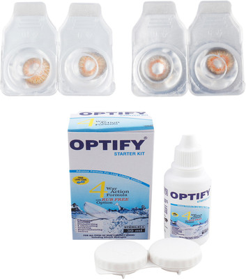 

Optify Combo Pack Monthly Color Contact Lens (Zero Power, Honey-Honey, Pack of 2) Monthly Contact Lens(1, Honey-Honey, Pack of 2)