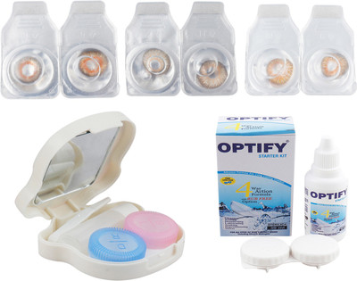 

Optify Combo Pack Monthly Color Contact Lens with Kit (Zero Power, Honey-Hazel-Honey, Pack of 3) Monthly Contact Lens(1, Honey-Hazel-Honey, Pack of 3)