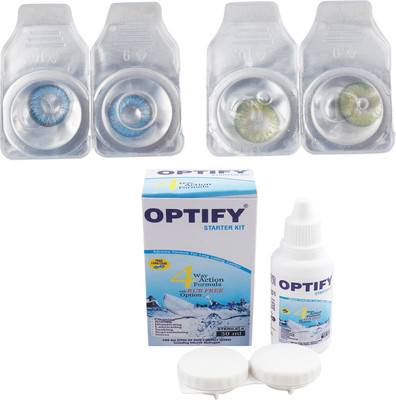 

Optify Combo Pack Monthly Color Contact Lens (Zero Power, Aquablue-Voilet, Pack of 2) Monthly Contact Lens(1, Aquablue-Voilet, Pack of 2)