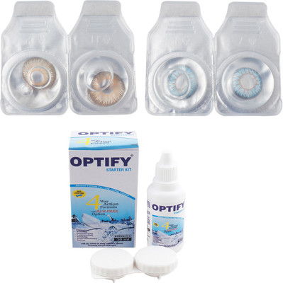 

Optify Combo Pack Monthly Color Contact Lens (Zero Power, Hazel-Skyblue, Pack of 2) Monthly Contact Lens(1, Hazel-Skyblue, Pack of 2)