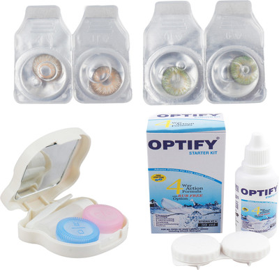 

Optify Combo Pack Monthly Color Contact Lens with Kit (Zero Power, Hazel-Green, Pack of 2) Monthly Contact Lens(1, Hazel-Green, Pack of 2)