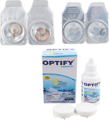 

Optify Combo Pack Monthly Color Contact Lens (Zero Power, Brown-Blue, Pack of 2) Monthly Contact Lens(1, Brown-Blue, Pack of 2)