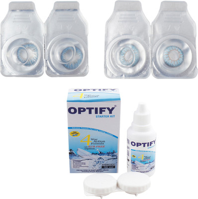

Optify Combo Pack Monthly Color Contact Lens (Zero Power, Blue-Sky Blue , Pack of 2) Monthly Contact Lens(1, Blue-Sky Blue, Pack of 2)