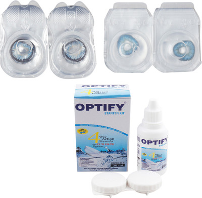 

Optify Combo Pack Monthly Color Contact Lens (Zero Power, Sea Blue-Sky Blue, Pack of 2) Monthly Contact Lens(1, Sea Blue-Sky Blue, Pack of 2)