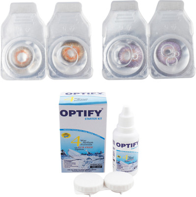 

Optify Combo Pack Monthly Color Contact Lens (Zero Power, Honey-Purple, Pack of 2) Monthly Contact Lens(1, Honey-Purple, Pack of 2)