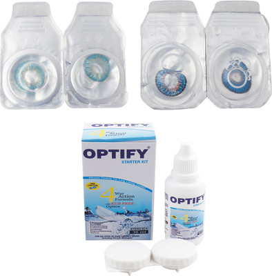

Optify Combo Pack Monthly Color Contact Lens (Zero Power, Blue-Dark Blue , Pack of 2) Monthly Contact Lens(1, Blue-Dark Blue, Pack of 2)