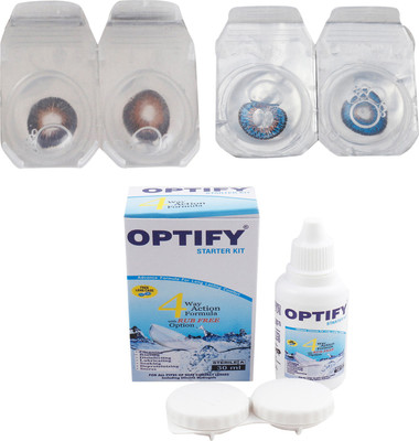 

Optify Combo Pack Monthly Color Contact Lens (Zero Power, Brown-Dark Blue, Pack of 2) Monthly Contact Lens(1, Brown-Dark Blue, Pack of 2)