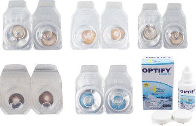 

Optify Combo Pack Monthly Color Contact Lens (Zero Power, Hazel-Honey-Gold-Brown-Aquablue, Pack of 5) Monthly Contact Lens(1, Hazel-Honey-Gold-Brown-Aquablue, Pack of 5)