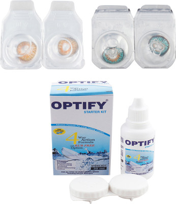

Optify Combo Pack Monthly Color Contact Lens (Zero Power, Honey-Tarquise, Pack of 2) Monthly Contact Lens(1, Honey-Tarquise, Pack of 2)