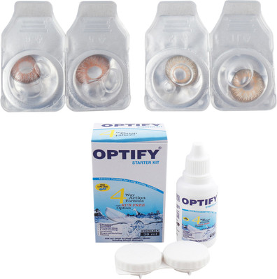 

Optify Combo Pack Monthly Color Contact Lens (Zero Power, Hazel-Brown , Pack of 2) Monthly Contact Lens(1, Hazel-Brown, Pack of 2)
