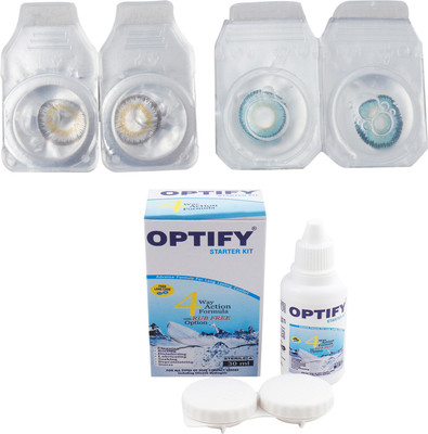 

Optify Combo Pack Monthly Color Contact Lens (Zero Power, Dark Grey-Aqua, Pack of 2) Monthly Contact Lens(1, Dark Grey-Aqua, Pack of 2)