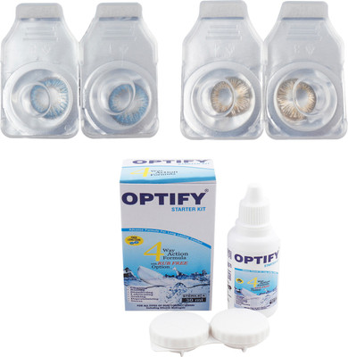 

Optify Combo Pack Monthly Color Contact Lens (Zero Power, Blue-Honey , Pack of 2) Monthly Contact Lens(1, Blue-Honey, Pack of 2)