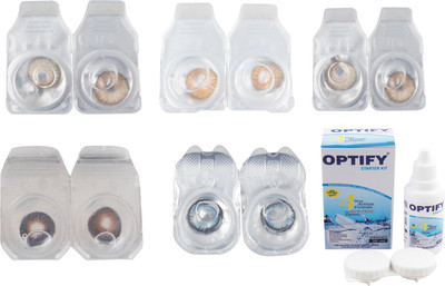 

Optify Combo Pack Monthly Color Contact Lens (Zero Power, Hazel-Honey-Gold-Brown-Seablue, Pack of 5) Monthly Contact Lens(1, Hazel-Honey-Gold-Brown-Seablue, Pack of 5)