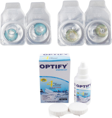 

Optify Combo Pack Monthly Color Contact Lens (Zero Power, Aqua-Blue , Pack of 2) Monthly Contact Lens(1, Aqua-Blue, Pack of 2)