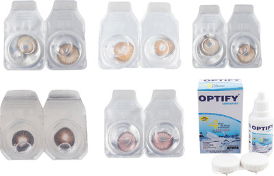 

Optify Combo Pack Monthly Color Contact Lens (Zero Power, Hazel-Honey-Gold-Brown-Pink, Pack of 5) Monthly Contact Lens(1, Hazel-Honey-Gold-Brown-Pink, Pack of 5)