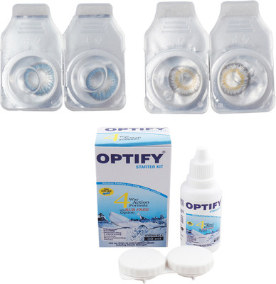 

Optify Combo Pack Monthly Color Contact Lens (Zero Power, Blue-Dark Grey , Pack of 2) Monthly Contact Lens(1, Blue-Dark Grey, Pack of 2)