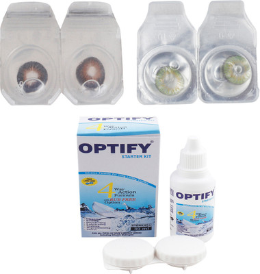 

Optify Combo Pack Monthly Color Contact Lens (Zero Power, Brown-Green, Pack of 2) Monthly Contact Lens(1, Brown-Green, Pack of 2)