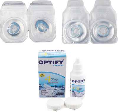 

Optify Combo Pack Monthly Color Contact Lens (Zero Power, Blue-Skyblue, Pack of 2) Monthly Contact Lens(1, Blue-Skyblue, Pack of 2)