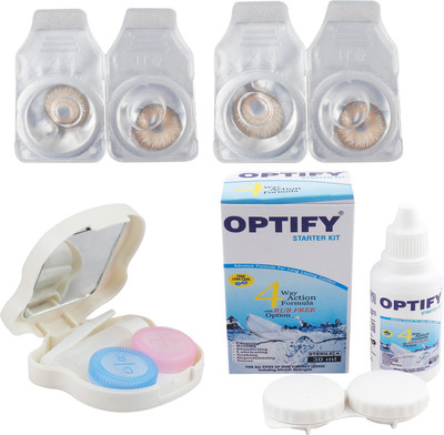 

Optify Combo Pack Monthly Color Contact Lens with Kit (Zero Power, Hazel-Hazel, Pack of 2) Monthly Contact Lens(1, Hazel-Hazel, Pack of 2)