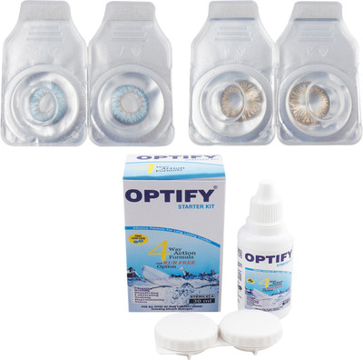 

Optify Combo Pack Monthly Color Contact Lens (Zero Power, Sky Blue-Honey, Pack of 2) Monthly Contact Lens(1, Sky Blue-Honey, Pack of 2)