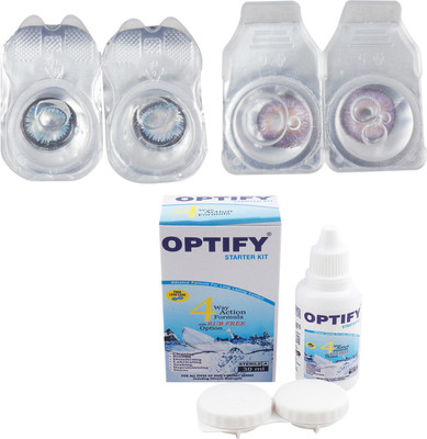 

Optify Combo Pack Monthly Color Contact Lens (Zero Power, Sea Blue-Voilet, Pack of 2) Monthly Contact Lens(1, Sea Blue-Voilet, Pack of 2)
