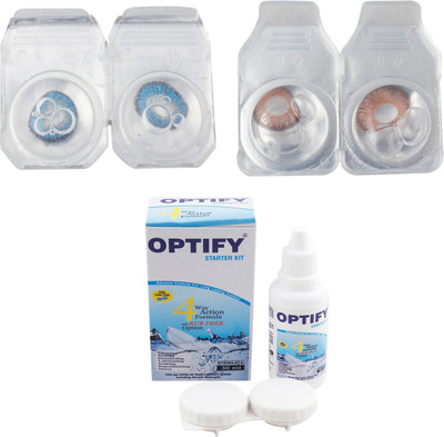

Optify Combo Pack Monthly Color Contact Lens (Zero Power, Blue-Hazel, Pack of 2) Monthly Contact Lens(1, Blue-Hazel, Pack of 2)