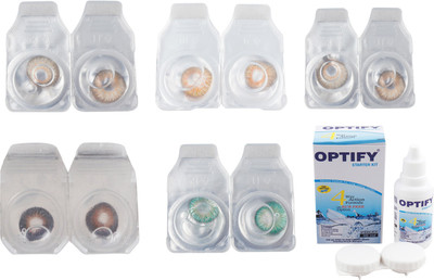 

Optify Combo Pack Monthly Color Contact Lens (Zero Power, Hazel-Honey-Gold-Brown-Green, Pack of 5) Monthly Contact Lens(1, Hazel-Honey-Gold-Brown-Green, Pack of 5)