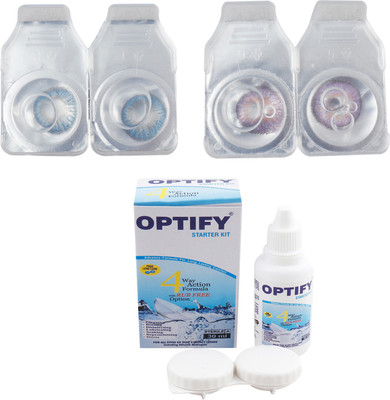 

Optify Combo Pack Monthly Color Contact Lens (Zero Power, Blue-Voilet, Pack of 2) Monthly Contact Lens(1, Blue-Voilet, Pack of 2)
