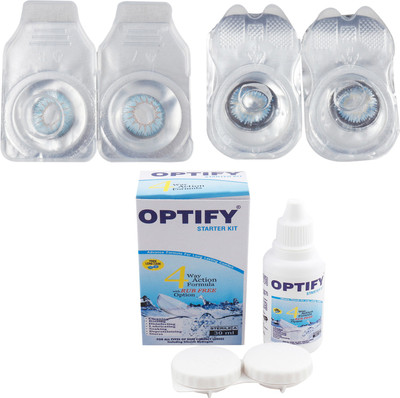 

Optify Combo Pack Monthly Color Contact Lens (Zero Power, Sky Blue-Sea Blue, Pack of 2) Monthly Contact Lens(1, Sky Blue-Sea Blue, Pack of 2)