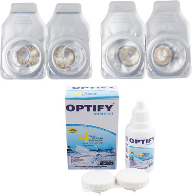 

Optify Combo Pack Monthly Color Contact Lens (Zero Power, Honey-Dark Grey, Pack of 2) Monthly Contact Lens(1, Honey-Dark Grey, Pack of 2)