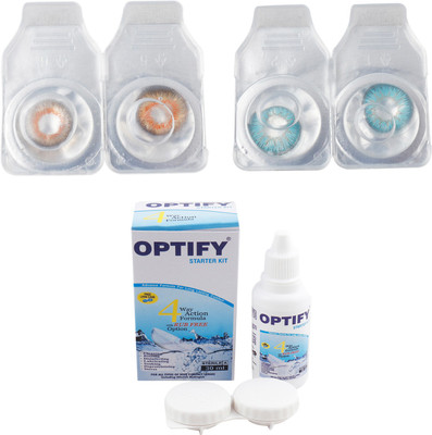 

Optify Combo Pack Monthly Color Contact Lens (Zero Power, Honey-Aqua , Pack of 2) Monthly Contact Lens(1, Honey-Aqua, Pack of 2)