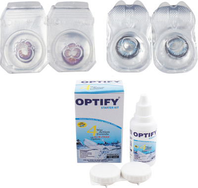 

Optify Combo Pack Monthly Color Contact Lens (Zero Power, Voilet-Sea Blue, Pack of 2) Monthly Contact Lens(1, Voilet-Sea Blue, Pack of 2)