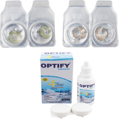 

Optify Combo Pack Monthly Color Contact Lens (Zero Power, Green-Honey, Pack of 2) Monthly Contact Lens(1, Green-Honey, Pack of 2)