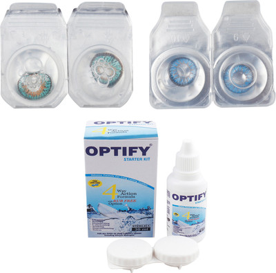 

Optify Combo Pack Monthly Color Contact Lens (Zero Power, Tarquise-Blue , Pack of 2) Monthly Contact Lens(1, Tarquise-Blue, Pack of 2)