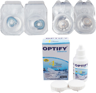 

Optify Combo Pack Monthly Color Contact Lens (Zero Power, Aqua-Grey , Pack of 2) Monthly Contact Lens(1, Aqua-Grey, Pack of 2)