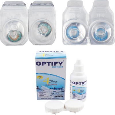 

Optify Combo Pack Monthly Color Contact Lens (Zero Power, Tarquise-Aqua Blue , Pack of 2) Monthly Contact Lens(1, Tarquise-Aqua Blue, Pack of 2)