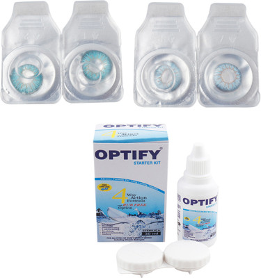 

Optify Combo Pack Monthly Color Contact Lens (Zero Power, Aqua-Skyblue , Pack of 2) Monthly Contact Lens(1, Aqua-Skyblue, Pack of 2)