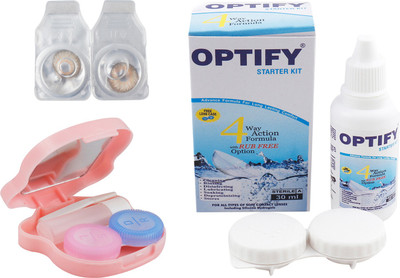 

Optify Monthly Color Contact Lens with Kit (Zero Power, Gold, Pack of 1) Monthly Contact Lens(1, Gold, Pack of 1)