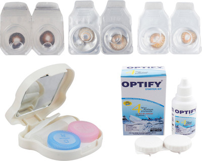 

Optify Combo Pack Monthly Color Contact Lens with Kit (Zero Power, Brown-Hazel-Honey, Pack of 3) Monthly Contact Lens(1, Brown-Hazel-Honey, Pack of 3)