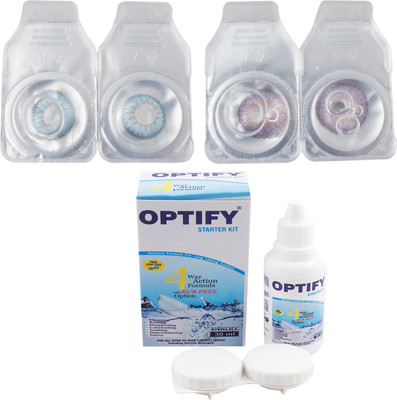

Optify Combo Pack Monthly Color Contact Lens (Zero Power, Sky Blue-Voilet, Pack of 2) Monthly Contact Lens(1, Sky Blue-Voilet, Pack of 2)