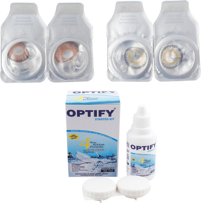 

Optify Combo Pack Monthly Color Contact Lens (Zero Power, Hazel-Dark Grey , Pack of 2) Monthly Contact Lens(1, Hazel-Dark Grey, Pack of 2)