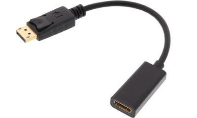 

Kebilshop Display Port Male to HDMI Female Cable Converter Adapter (25cm). For Macbook,Laptop,Computer etc. HDMI Adapter(Macbook,Laptop,Computer, Black)