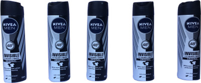 

Nivea INVISIBLE BLACK & WHITE PACK OF 5 Body Spray - For Women(750 ml, Pack of 5)