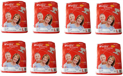 

wetex supreme Adult Diapers - L(80 Pieces)