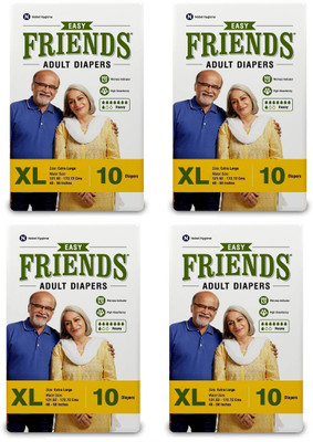 

Friends Easy Adult Diapers X-Large, Size- 48-68 inches, 10 pcs/Pack, (Pack of 4) Adult Diapers - XL(40 Pieces)